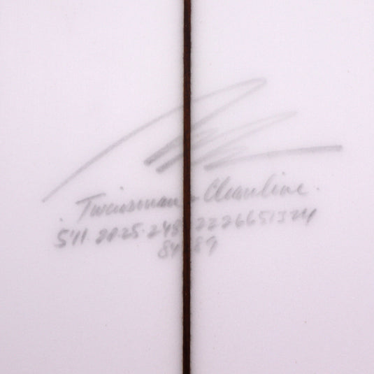 Album Surf Twinsman 5'11 × 20 ¼ × 2.48 Surfboard - Clear 4