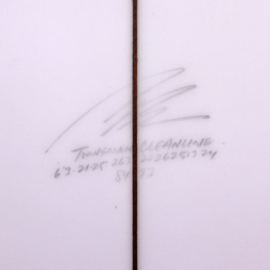 Album Surf Twinsman 6'3 × 21 ¼ × 2 ⅝ Surfboard - Clear 4