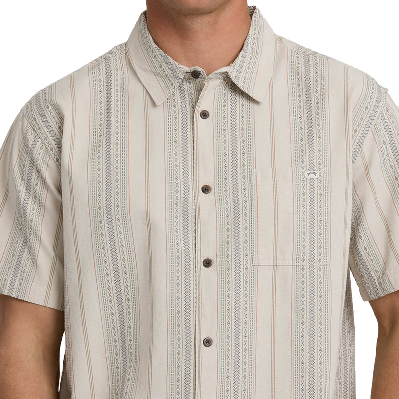 Load image into Gallery viewer, Billabong Sundays Jacquard Short Sleeve Button-Up Shirt 
