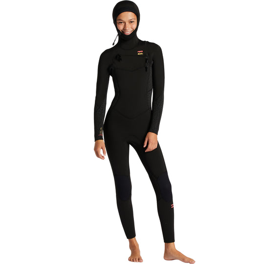 Billabong Youth Synergy 5/4 Hooded Chest-Zip Wetsuit