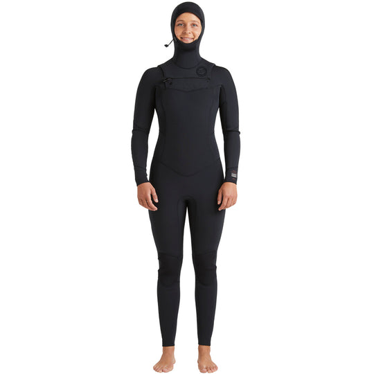 Billabong Women's Salty Dayz Natural Upcycler 4/3 Hooded Chest-Zip Wetsuit