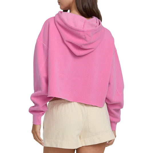 Billabong Women's Palmer Hood Crop Pullover Hoodie