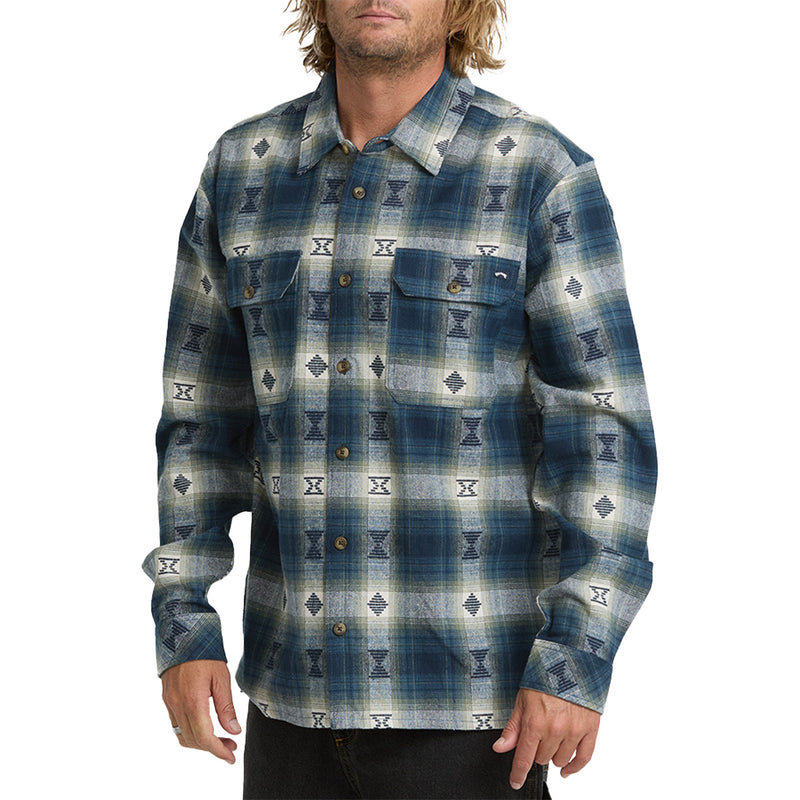 Load image into Gallery viewer, Billabong Offshore Jacquard Long Sleeve Button-Up Flannel Shirt

