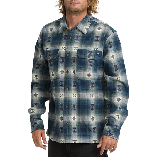 Billabong Offshore Jacquard Long Sleeve Button-Up Flannel Shirt