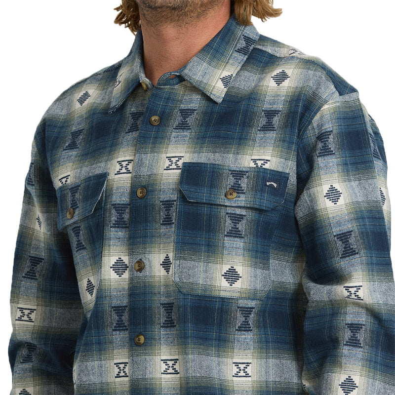 Load image into Gallery viewer, Billabong Offshore Jacquard Long Sleeve Button-Up Flannel Shirt

