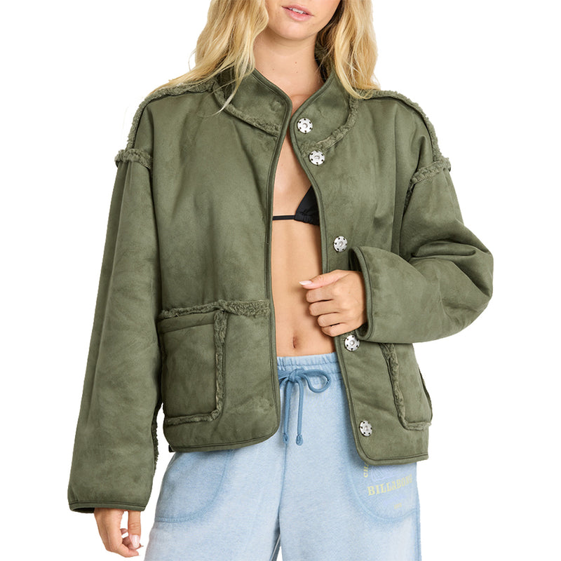 Load image into Gallery viewer, Billabong Women's Camper Reversible Snap-Button Sherpa Jacket
