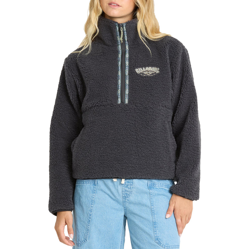Load image into Gallery viewer, Billabong Women's A/Div Horizon Mock Neck Half-Zip Sherpa Sweatshirt 6
