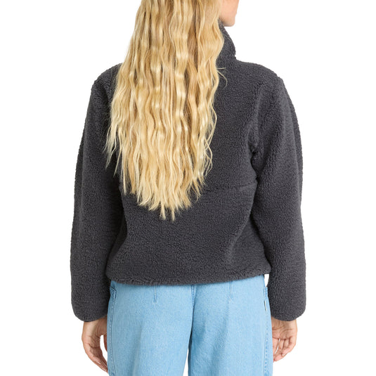 Billabong Women's A/Div Horizon Mock Neck Half-Zip Sherpa Sweatshirt 7