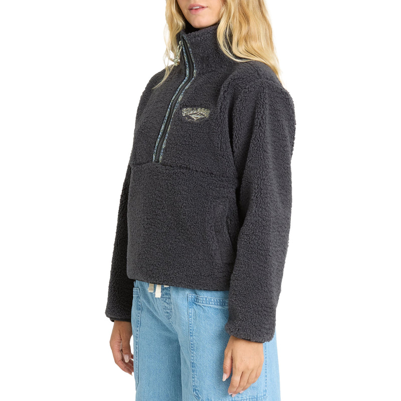 Load image into Gallery viewer, Billabong Women's A/Div Horizon Mock Neck Half-Zip Sherpa Sweatshirt 8
