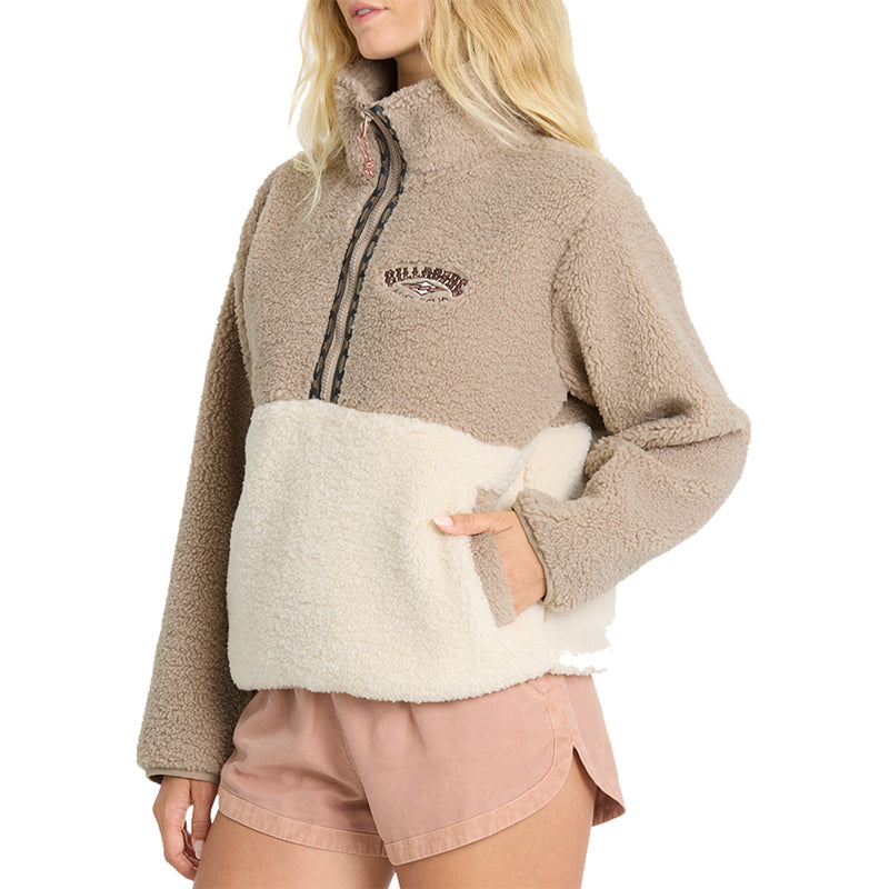 Load image into Gallery viewer, Billabong Women's A/Div Horizon Mock Neck Half-Zip Sherpa Sweatshirt
