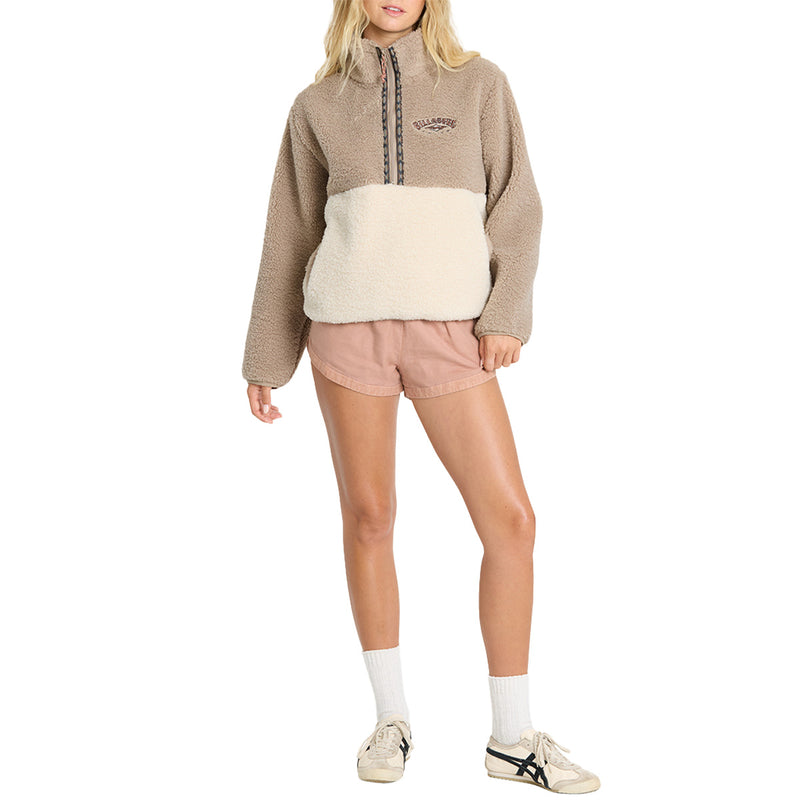 Load image into Gallery viewer, Billabong Women's A/Div Horizon Mock Neck Half-Zip Sherpa Sweatshirt
