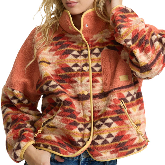 Billabong Women's A/Div Popyo Snap-Button Sherpa Jacket