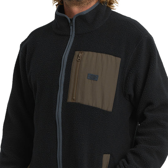 Billabong Alpine Mock Neck Zip-Up Fleece Sweatshirt