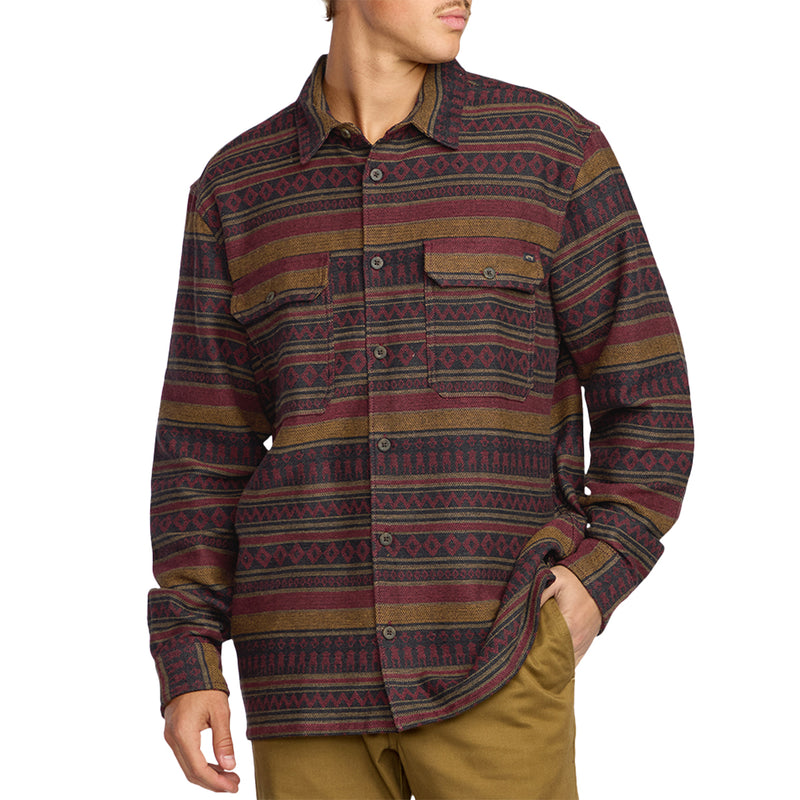 Load image into Gallery viewer, Billabong Offshore Jacquard Long Sleeve Button-Up Flannel Shirt
