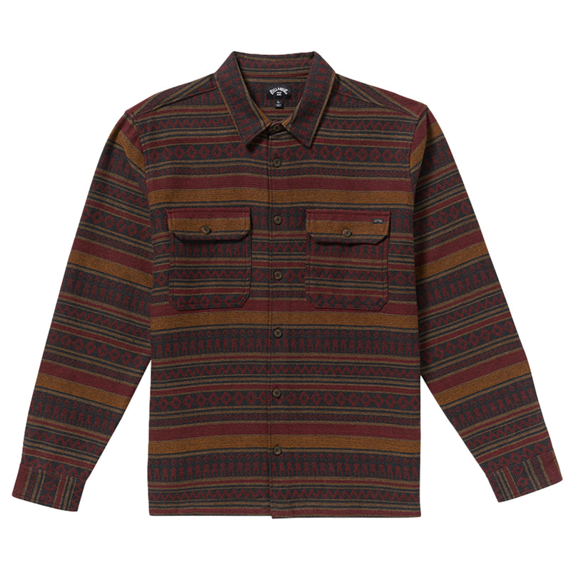 Load image into Gallery viewer, Billabong Offshore Jacquard Long Sleeve Button-Up Flannel Shirt
