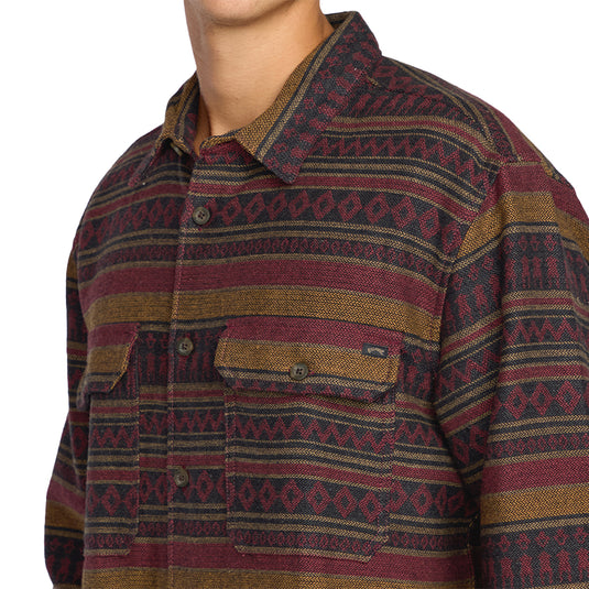 Billabong Offshore Jacquard Long Sleeve Button-Up Flannel Shirt