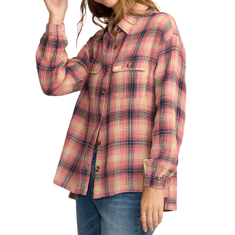 Load image into Gallery viewer, Billabong Women's Big Bear Long Sleeve Button-Up Flannel Shirt 4
