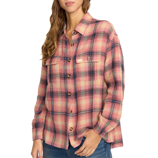 Billabong Women's Big Bear Long Sleeve Button-Up Flannel Shirt 3