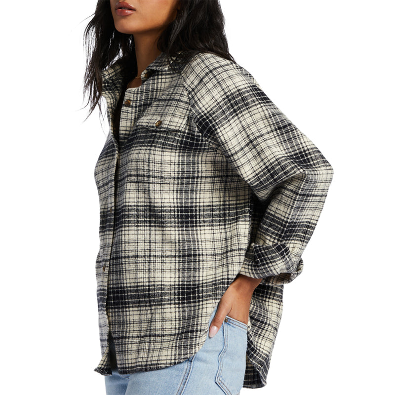 Load image into Gallery viewer, Billabong Women&#39;s Best Time Long Sleeve Button-Up Flannel Shirt
