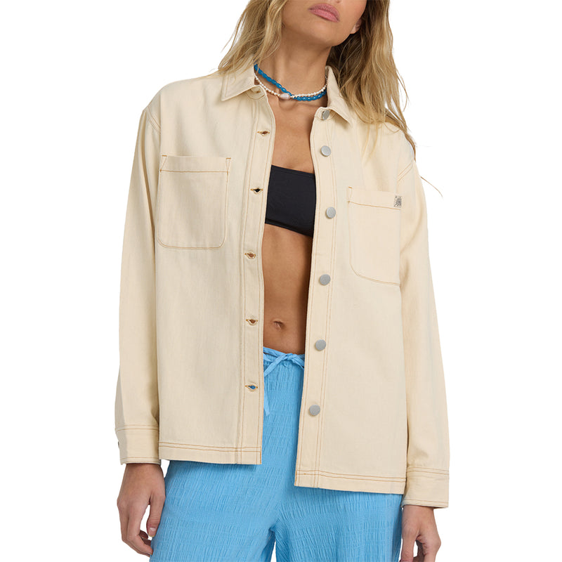 Load image into Gallery viewer, Billabong Women&#39;s Laura Twill Shacket Jacket
