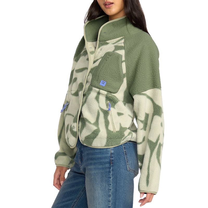 Load image into Gallery viewer, Billabong Women's Popoyo Fleece Snap-Button Jacket 2
