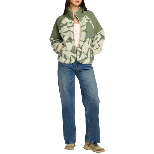 Billabong Women's Popoyo Fleece Snap-Button Jacket 5