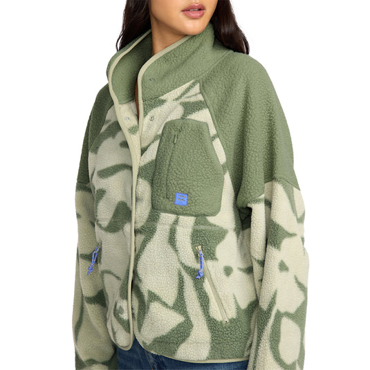 Billabong Women's Popoyo Fleece Snap-Button Jacket 3