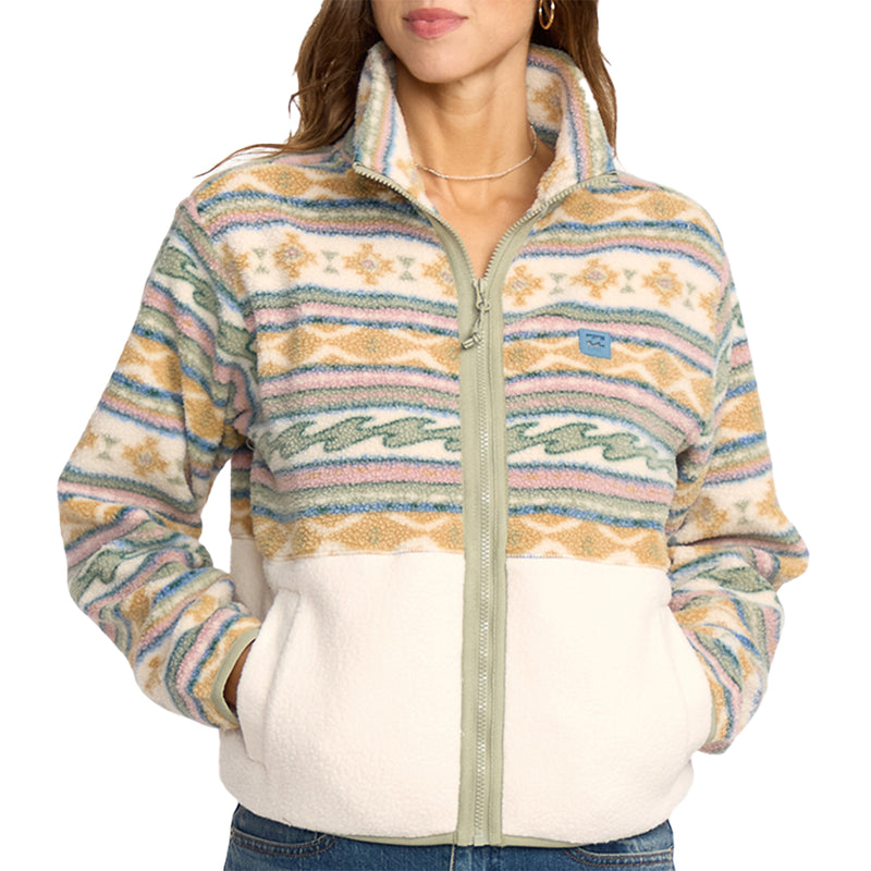 Load image into Gallery viewer, Billabong Women's Rock Jetty Mock Neck Zip-Up Jacket 1
