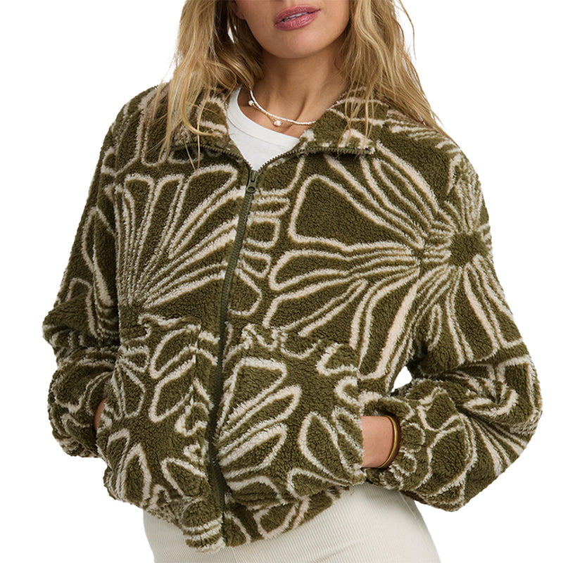 Load image into Gallery viewer, Billabong Women&#39;s First Light Sherpa Full Zip Jacket
