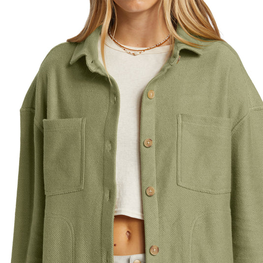 Billabong Women's Everytime Oversized Shacket Jacket 9