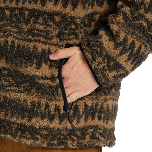 Billabong Boundary Switchback Zip-Up Sherpa Fleece Jacket 8