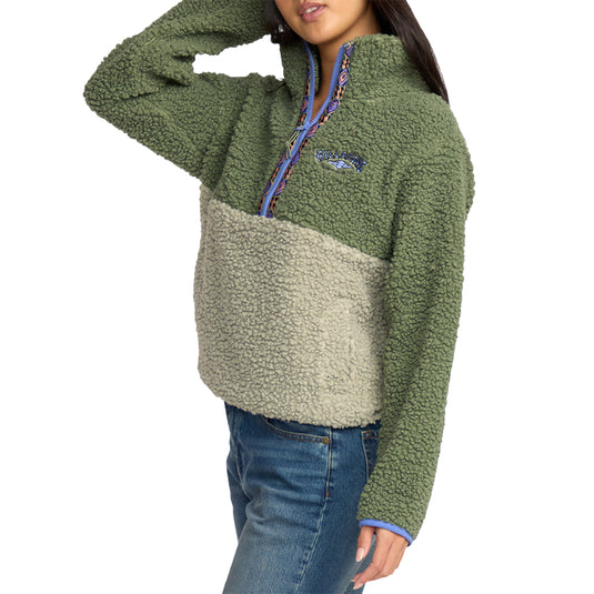 Billabong Women's Horizon Half Zip Fleece Pullover Sweatshirt