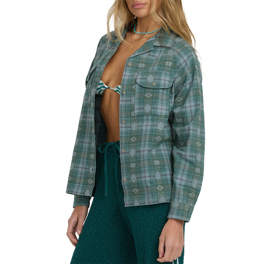 Billabong Women's Coastal Breeze Long Sleeve Button-Up Shirt