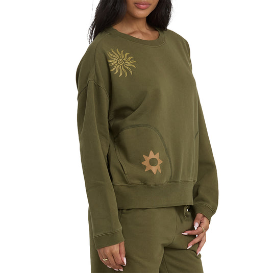 Billabong Women's Sightseer Wave Crew Sweatshirt 2
