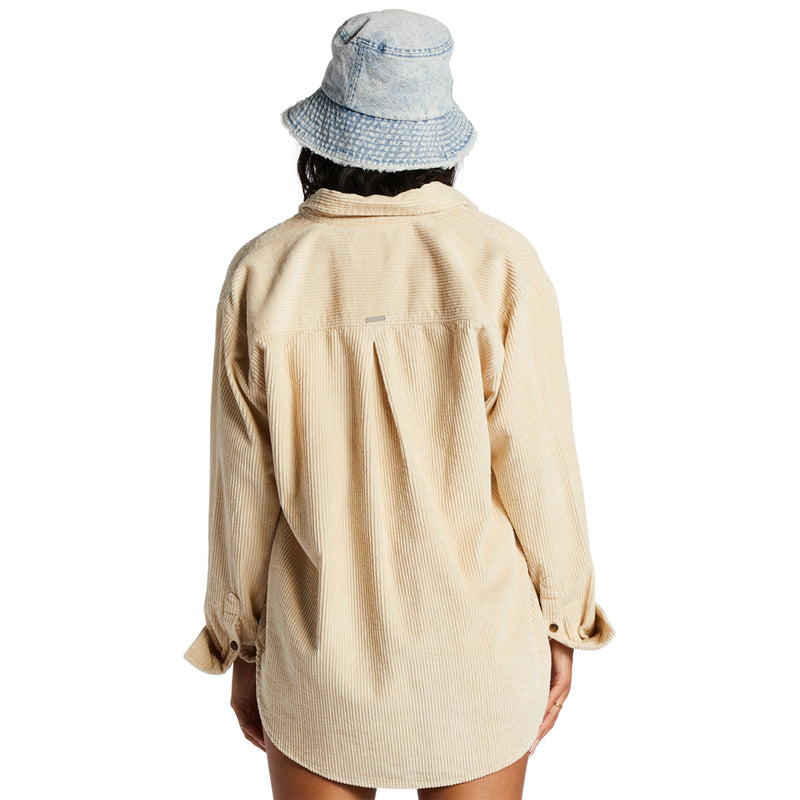Load image into Gallery viewer, Billabong Women&#39;s So Stoked Cord Long Sleeve Button-Up Top
