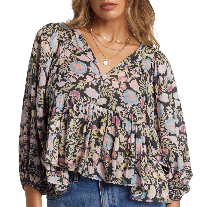 Load image into Gallery viewer, Billabong Women's Adore You Blouson Sleeve Top 1
