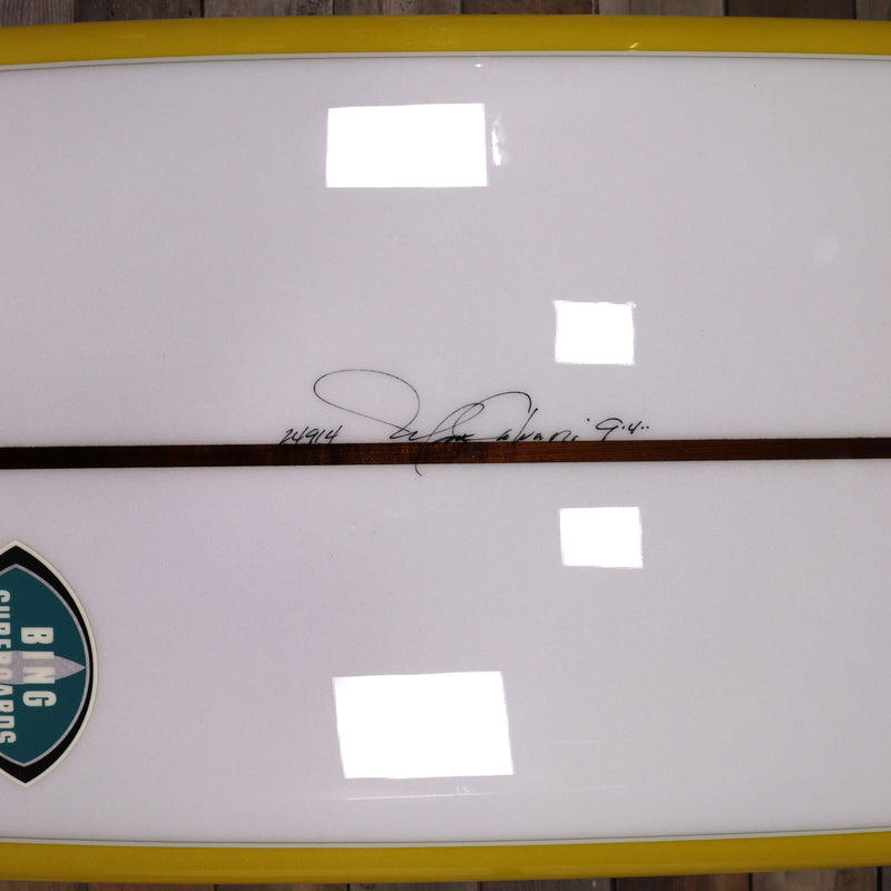 Load image into Gallery viewer, Bing California Square Type II 9'4 × 22 ¾ × 2 ⅞ Surfboard - Clear/Gold 4
