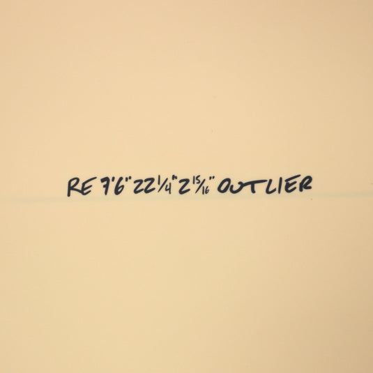 CJ Nelson Designs Outlier Mid-Length Thunderbolt Red 7'6 x 22 ¼ x 2 15/16 Surfboard - Tan