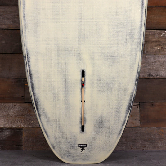 CJ Nelson Designs Slasher Low Pro Thunderbolt Black 9'3 × 23 × 3 Surfboard - Black Tan/Brushed Carbon 3