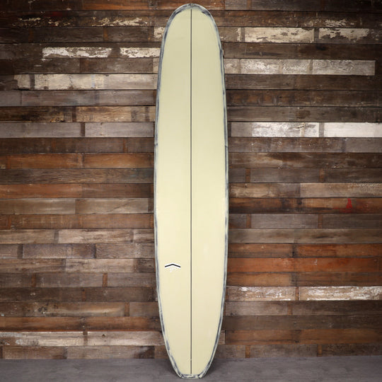 CJ Nelson Designs Slasher Low Pro Thunderbolt Black 9'3 × 23 × 3 Surfboard - Black Tan/Brushed Carbon • REPAIRED