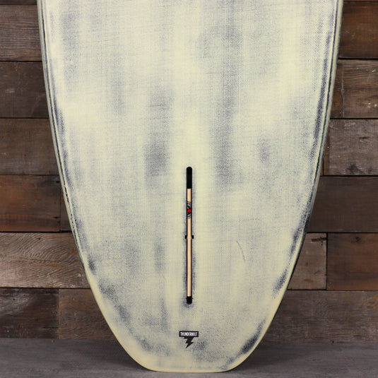 CJ Nelson Designs Slasher Low Pro Thunderbolt Black 9'3 × 23 × 3 Surfboard - Black Tan/Brushed Carbon • REPAIRED 3