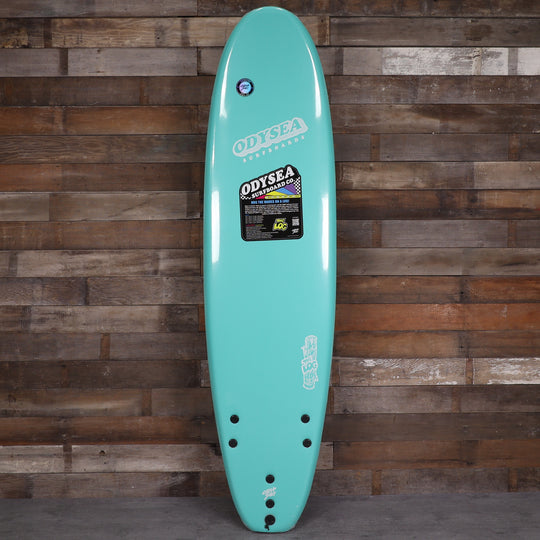 Catch Surf Odysea Log 7'0 × 22 × 3 ⅛ Surfboard - Turquoise/Checkers
