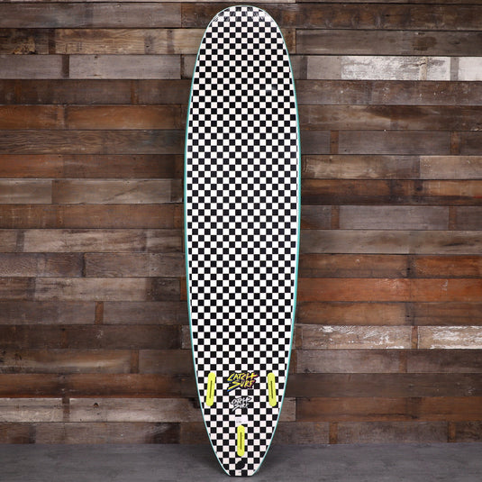 Catch Surf Odysea Log 7'6 x 22 x 3 ¼ Surfboard - Turquoise/Checkers