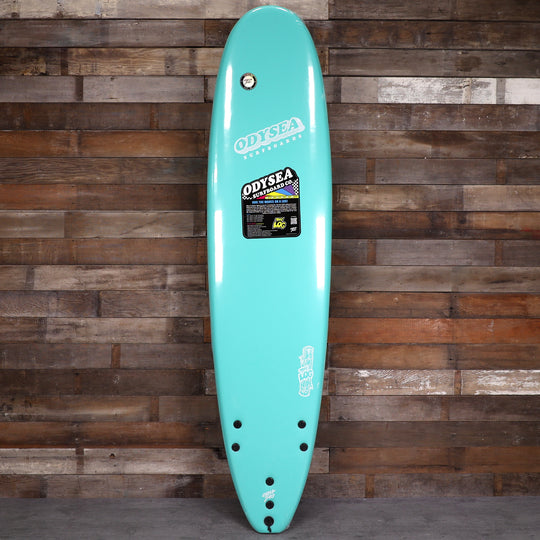 Catch Surf Odysea Log 7'6 × 22 × 3 ¼ Surfboard - Turquoise/Checkers