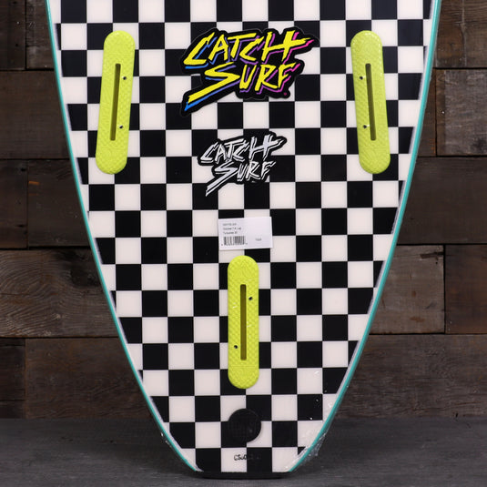 Catch Surf Odysea Log 7'6 x 22 x 3 ¼ Surfboard - Turquoise/Checkers