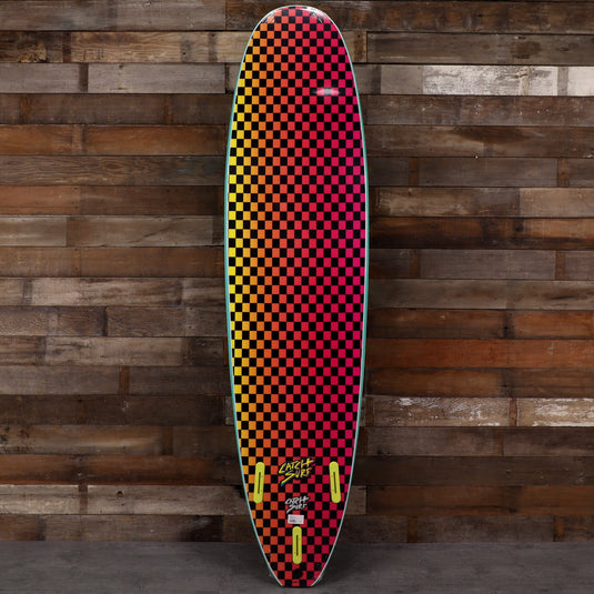 Catch Surf Odysea Log 7'6 × 22 × 3 ¼ Surfboard - Turquoise/Checkers
