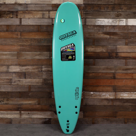Catch Surf Odysea Log 7'6 × 22 × 3 ¼ Surfboard - Turquoise/Checkers