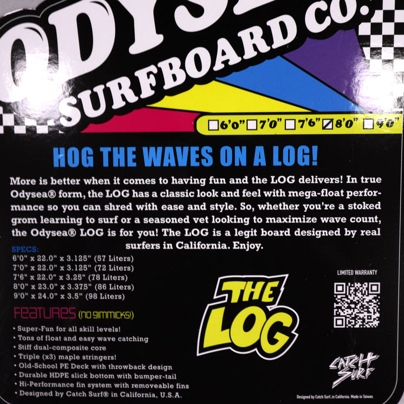 Load image into Gallery viewer, Catch Surf Odysea Log 8'0 x 23 x 3 ⅜ Surfboard - Cool Grey
