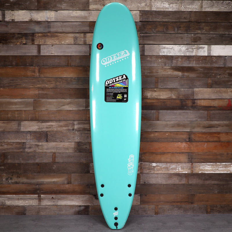 Load image into Gallery viewer, Catch Surf Odysea Log 8'0 × 23 × 3 ⅜ Surfboard - Turquoise/Checkers 1
