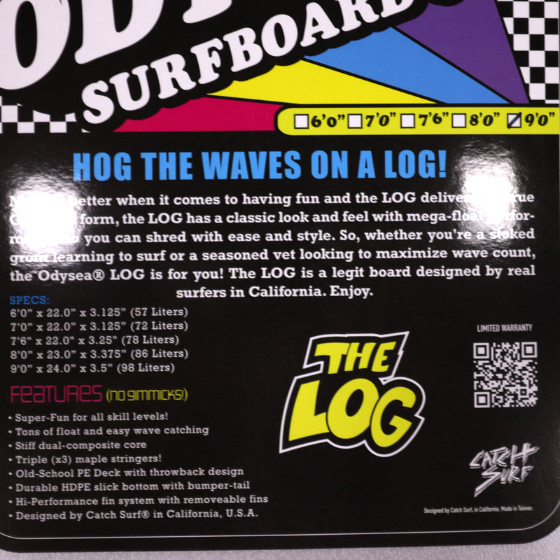 Load image into Gallery viewer, Catch Surf Odysea Log 9'0 × 24 × 3 ½ Surfboard - Cool Gray 4
